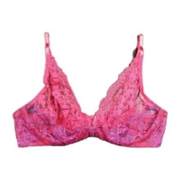NATORI RED & PURPLE LACE SEXY UNLINED UNDERWIRE BRA SIZE SMALL - Picture 1 of 6